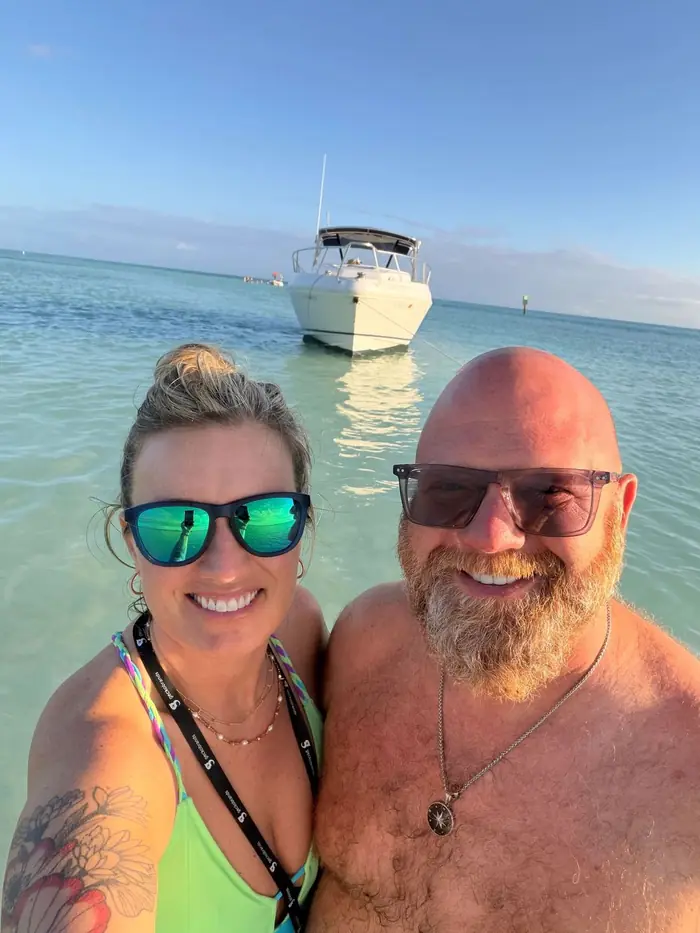 Guests on the Islamorada sandbar