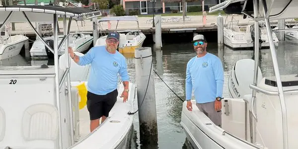 The Alligator Reef Boat Rentals team at the Breezy Palms dock